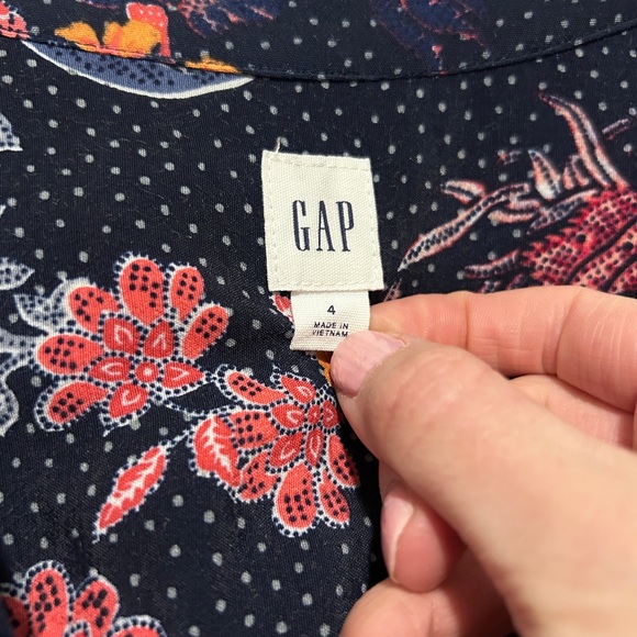 Gap Floral Paisley Western Button Down Dress - Picture 5 of 5